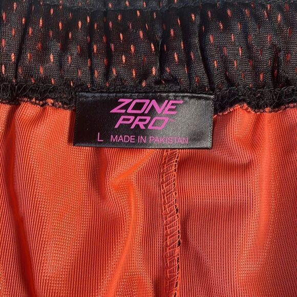 Zone Pro Ladies Jogging Workout shorts, Size Large, Black and Orange - Picture 5 of 5